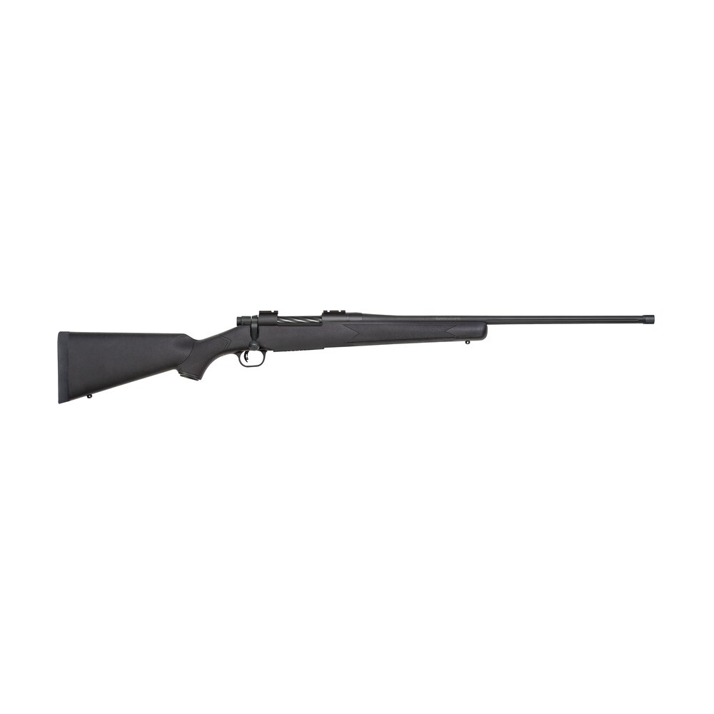 mossberg 28248 patriot full size 7mm prc 3+1 24" matte blued fluted threaded barrel, drilled & tapped matte blued stainless steel receiver, black fixed synthetic stock Mossberg 28248 Patriot Full Size 7mm PRC 3+1 24" Matte Blued Fluted Threaded Sports South item 174386