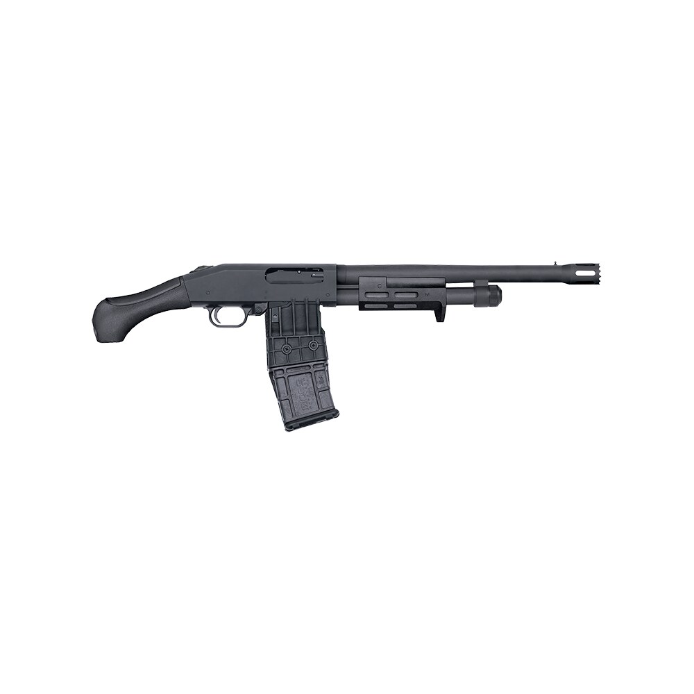 mossberg 50217 590m breacher 12 gauge pump 2.75" 10+1 14.38" matte blued heavy walled barrel, m lok forend, matte blued drilled & tapped receiver, black birdshead grip Mossberg 50217 590M Breacher 12 Gauge Pump 2.75" 10+1 14.38" Matte Blued Heavy Walled Sports South item 174402