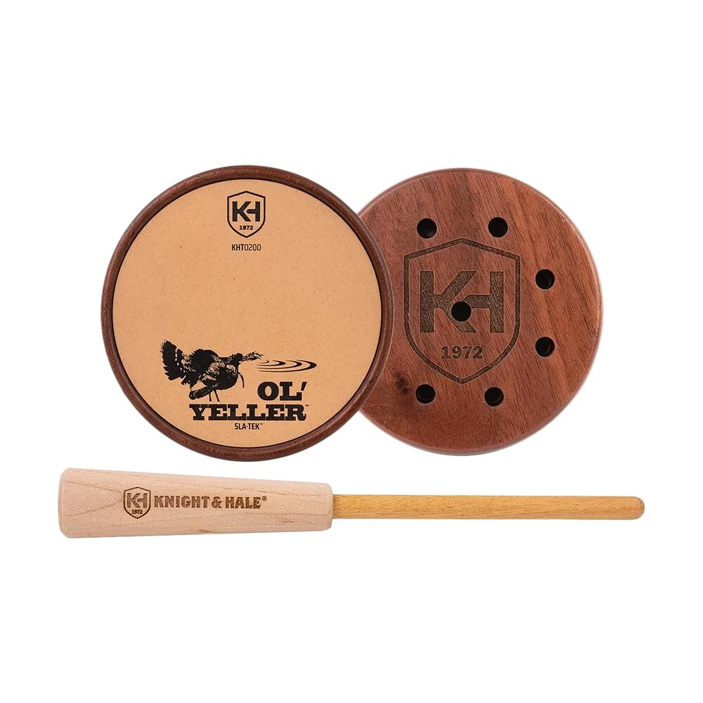 knight & hale kht0200 ol'yeller sla tek pot call turkey sounds walnut/yellowheart Knight & Hale KHT0200 Ol'Yeller SLA-TEK Pot Call Turkey Sounds Walnut/Yellowheart Sports South item 174432
