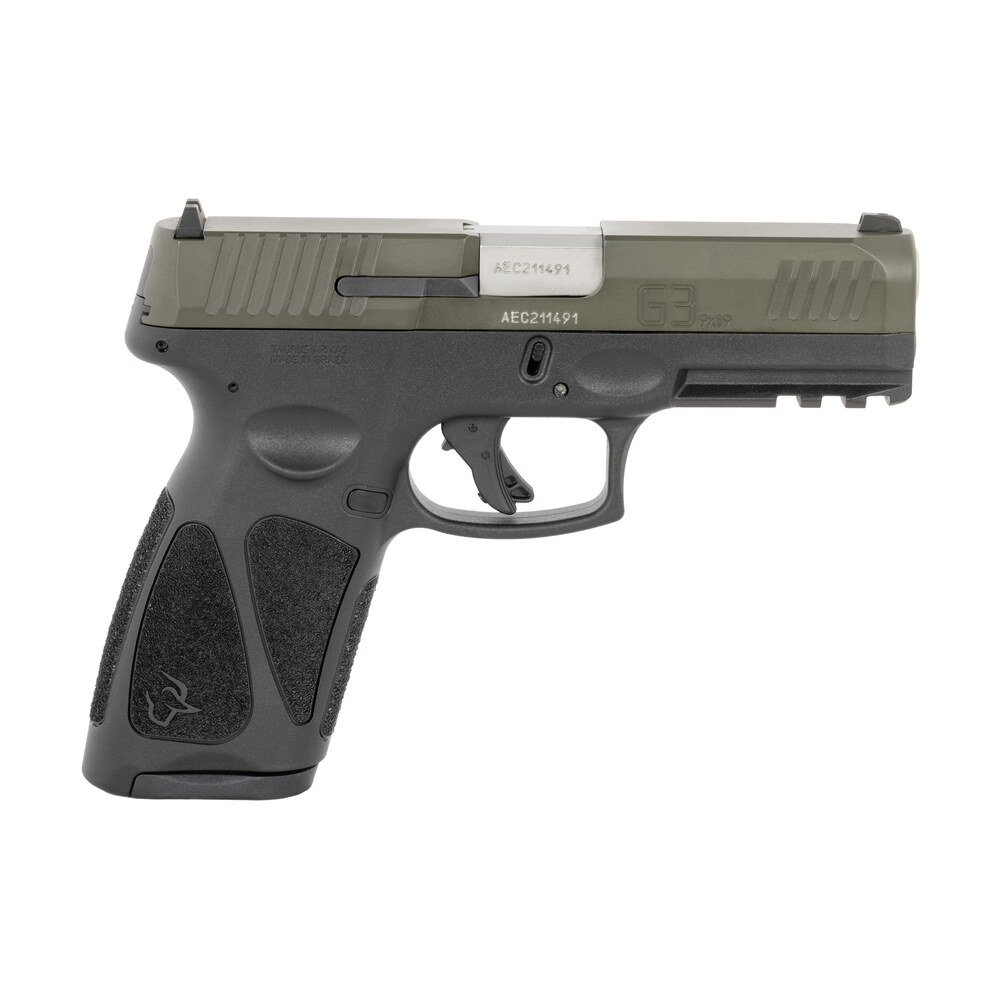 taurus 1 g3b94b g3 full size frame 9mm luger 17+1 4" matte stainless steel barrel, od green serrated alloy steel slide, black polymer frame w/picatinny rail, textured grip Taurus 1-G3B94B G3 Full Size Frame 9mm Luger 17+1 4" Matte Stainless Steel Sports South item 174520