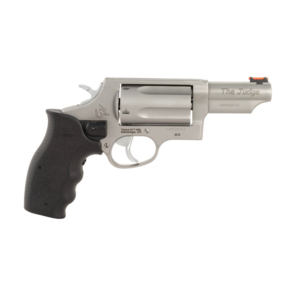 taurus 2 441039tvl judge w/laser compact 45 colt (long colt)/410 bore 2.50" chamber 5rd 3" stainless steel barrel, cylinder & stainless steel frame, viridian laser, transfer bar safety Taurus 2-441039TVL Judge Sports South item 174695