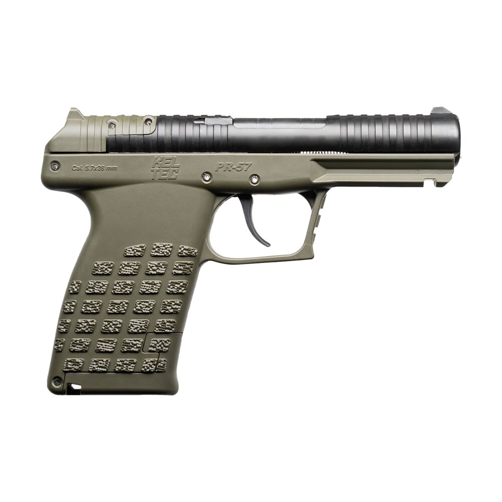 kel tec pr57grn pr57 compact frame 5.7x28mm 20+1 4" black steel barrel, od green optic ready/serrated slide, od green textured grip Kel-Tec PR57GRN PR57 Compact Frame 5.7x28mm 20+1 4" Black Steel Sports South item 174759