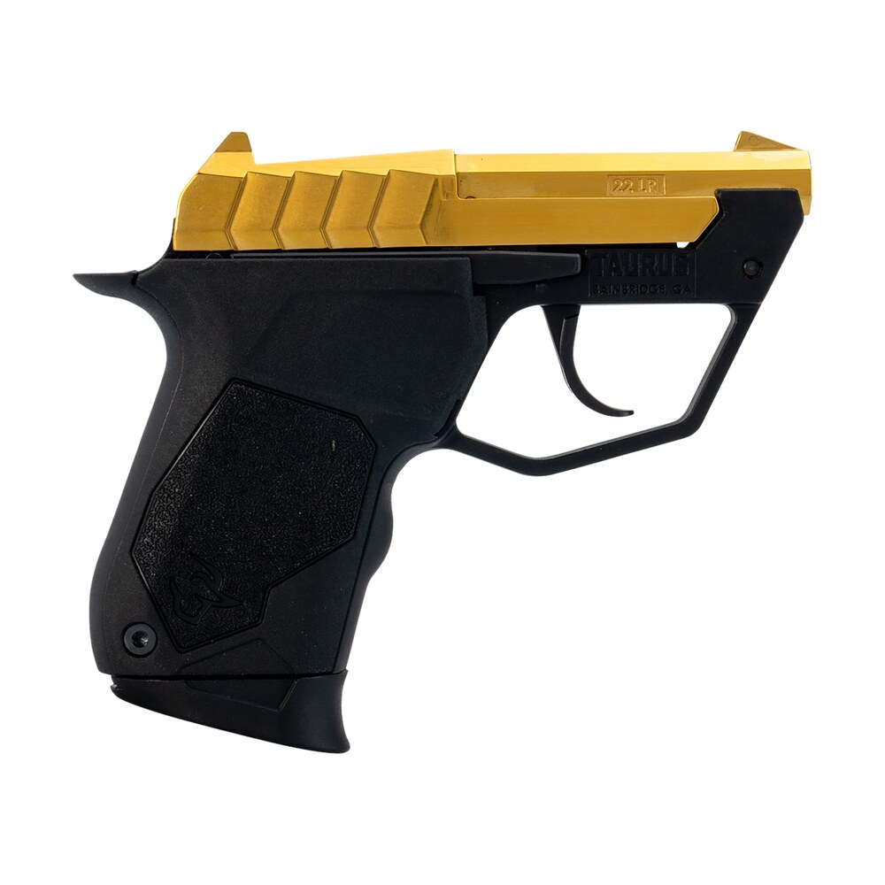 taurus 1 22tuc13g 22tuc micro compact frame 22 lr 9+1 2.50" polished gold pvd steel tip up barrel, gold pvd serrated stainless steel slide, black polymer frame, black polymer grip Taurus 1-22TUC13G 22TUC Micro-Compact Frame 22 LR 9+1 2.50" Polished Gold PVD Steel Tip-Up Sports South item 174777