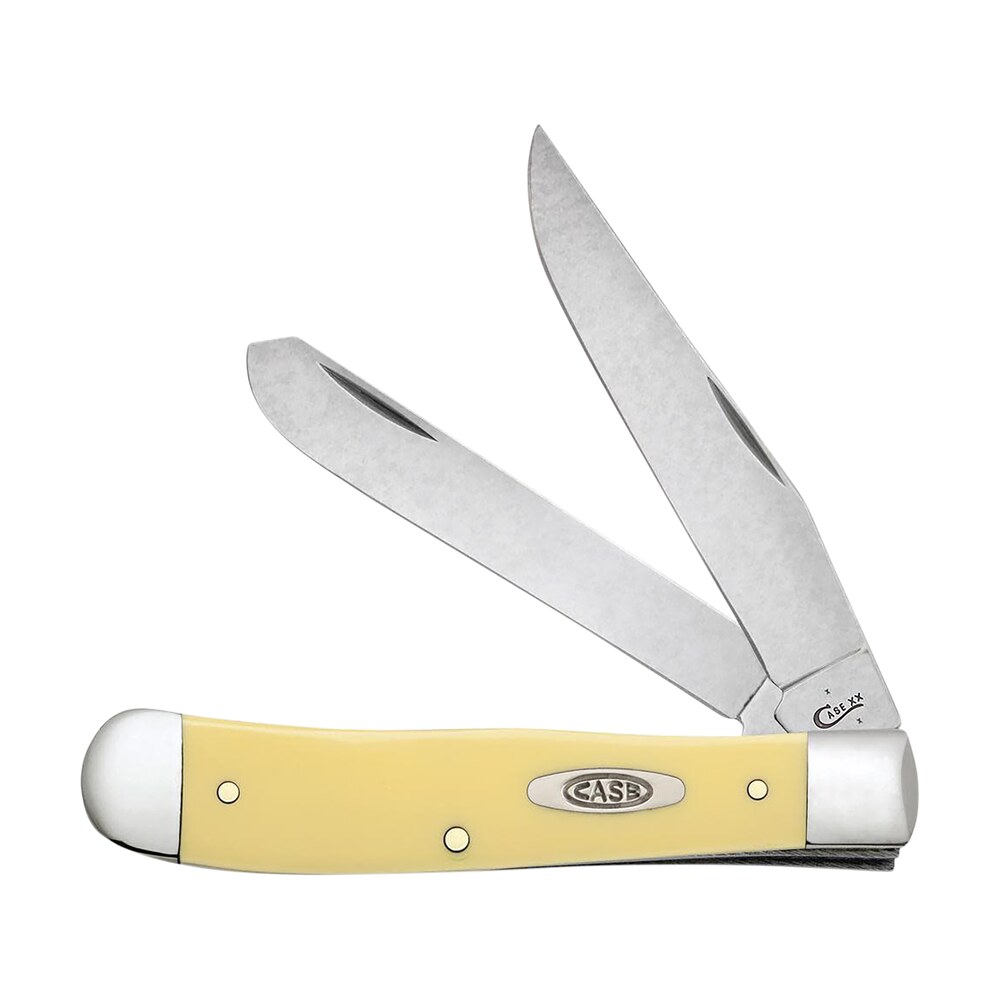 case 30114 trapper folding clip point/spey plain mirror polished carbon steel blade/smooth yellow synthetic handle Case 30114 Trapper Folding Clip Point/Spey Plain Mirror Polished Carbon Steel Blade/Smooth Sports South item 174890