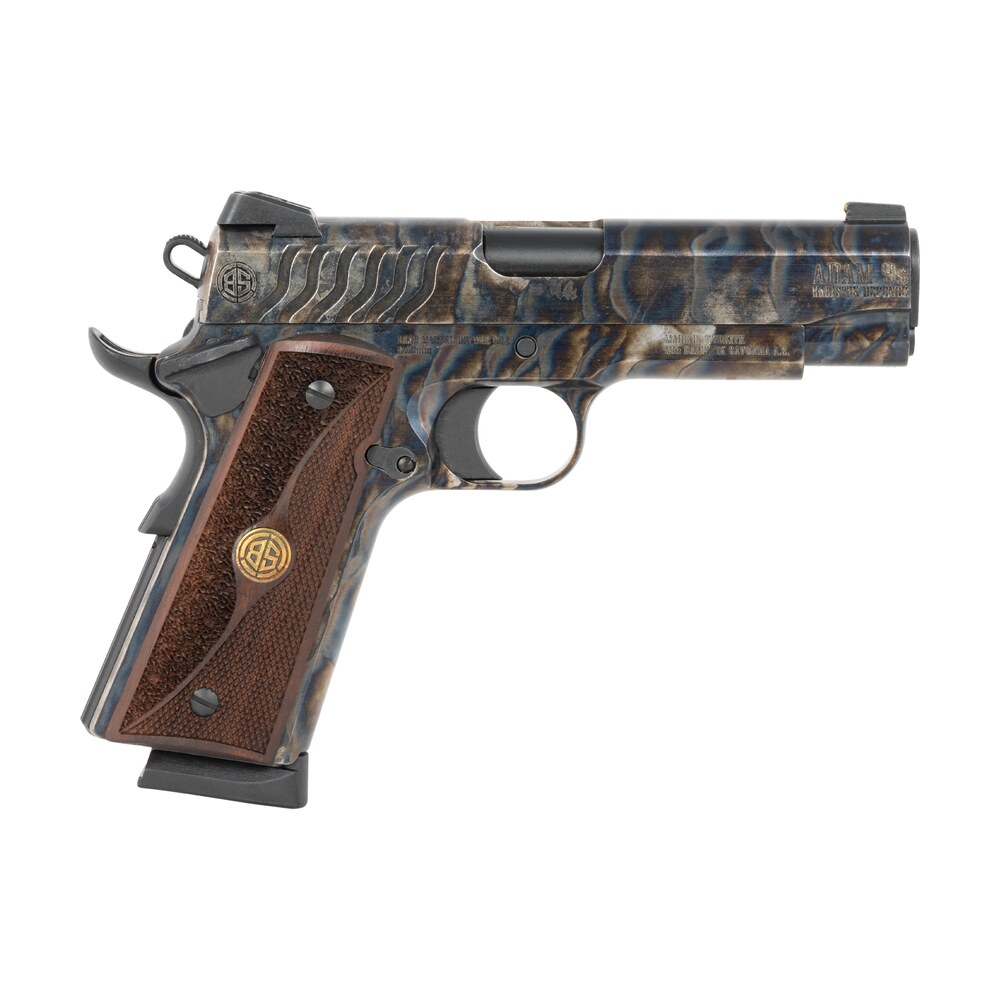 dickinson llc dcksn45fs 1911 premium fireball 45 acp 9+1 5" black steel barrel, fireball serrated aluminum slide, fireball steel frame, wood grip Dickinson LLC DCKSN45FS 1911 Premium Fireball 45 ACP 9+1 5" Black Steel Sports South item 175086