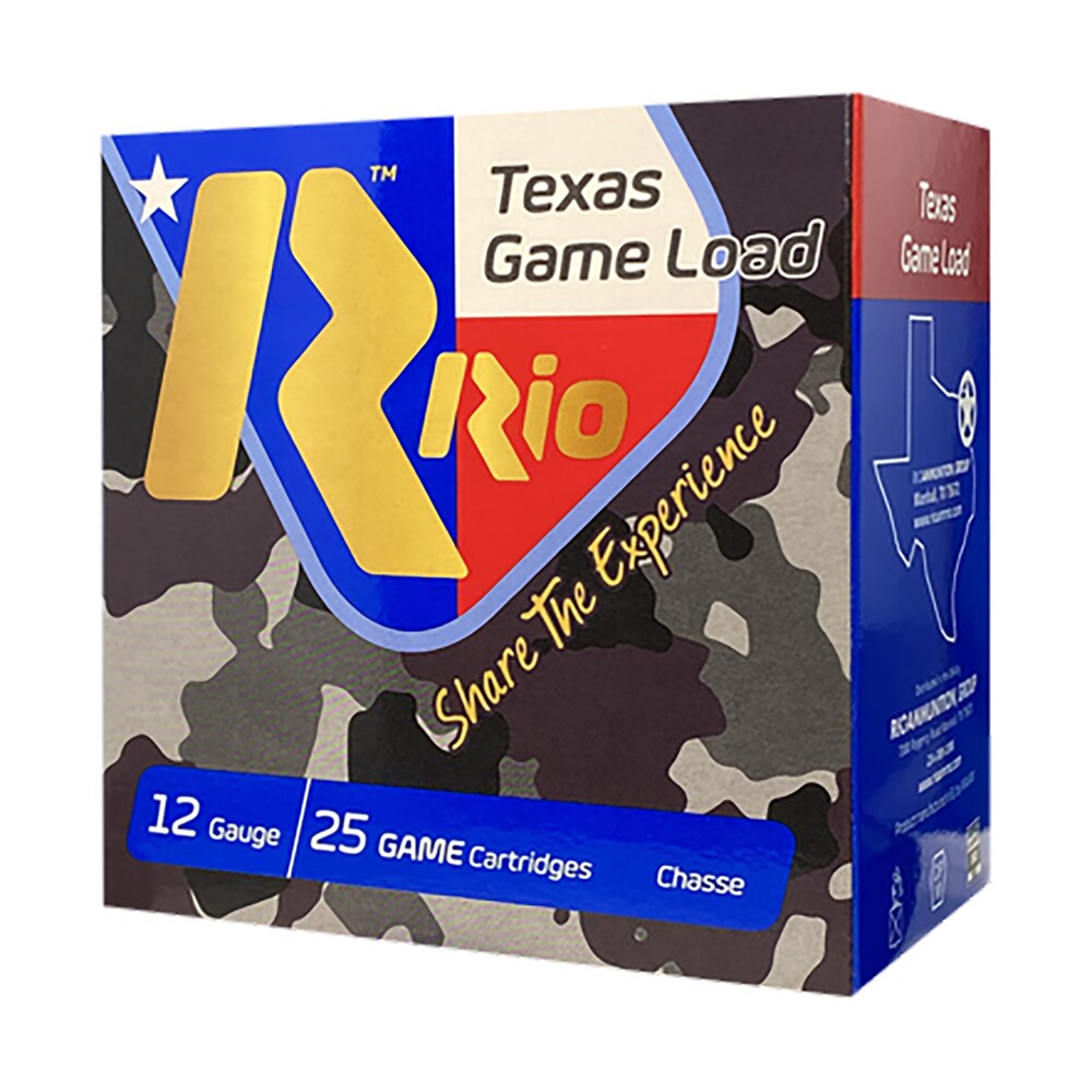 rio ammunition tg366tx texas game load high velocity 12gauge 2.75" 1 1/4oz 6shot 25 per box/10 case Rio Ammunition TG366TX Texas Game Load High Velocity 12Gauge 2.75" 1 1/4oz 6Shot 25 Per Box/10 Sports South item 175493