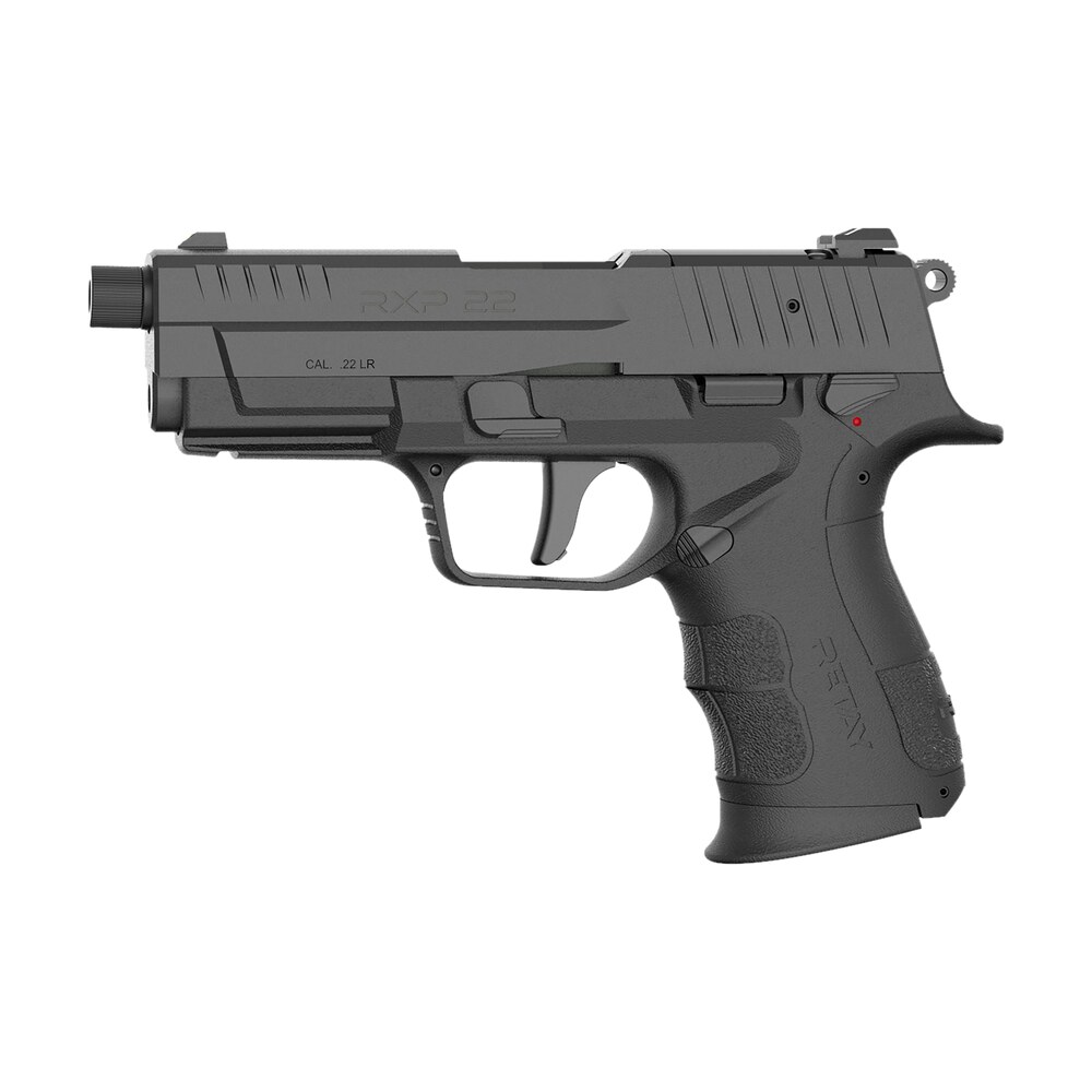 retay usa rxp22blk13th rxp 22 lr 13+1 4" black threaded barrel, black cerakote rmr/rmsc optic ready/serrated slide & polymer frame w/accessory rail, textured grip Retay USA RXP22BLK13TH RXP 22 LR 13+1 4" Black Threaded Sports South item 175512