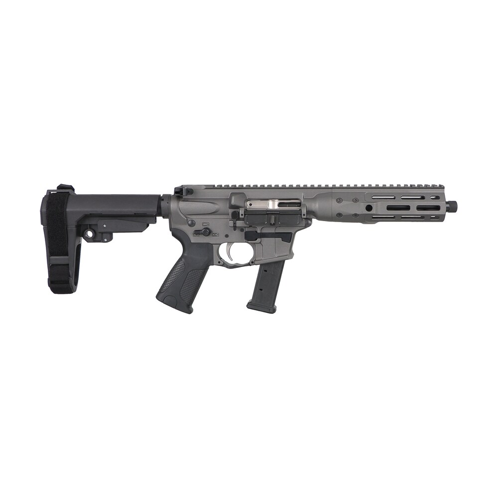 lwrc icp9tg8sba3 ic 9 9mm luger 8.50" 33+1 black nitride threaded barrel, tungsten anodized aluminum picatinny rail receiver, sb tactical sba3 brace, lwrc ultra combat grip, ambidextrous LWRC ICP9TG8SBA3 IC-9 9mm Luger 8.50" 33+1 Black Nitride Threaded Sports South item 175805