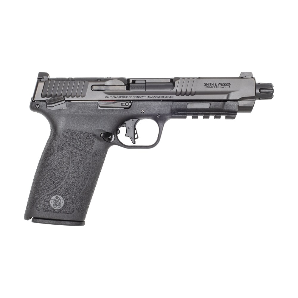 smith & wesson 14093 m&p 5.7 full size frame 5.7x28mm 10+1 5" black armornite, black optic ready/serrated stainless steel slide, black polymer frame w/picatinny rail, polymer grip Smith & Wesson 14093 M&P 5.7 Full Size Frame 5.7x28mm 10+1 5" Black Armornite, Black Sports South item 175962