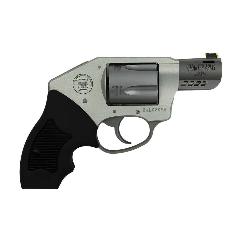 charter arms 53801 off duty coyote 380 acp 5rd 2" matte stainless ported barrel & cylinder, anodized aluminum frame, black finger grooved rubber grip, concealed hammer Charter Arms 53801 Off Duty Coyote 380 ACP 5rd 2" Matte Stainless Ported Barrel & Cylinder, Sports South item 176074