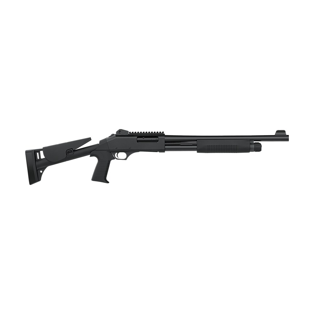 dickinson llc tac4st tac 4 st 12 gauge pump 3" 5+1 black steel barrel, matte black picatinny rail receiver, adj comb synthetic stock, black polymer grip Dickinson LLC TAC4ST Tac-4 ST 12 Gauge Pump 3" 5+1 Black Steel Sports South item 176089