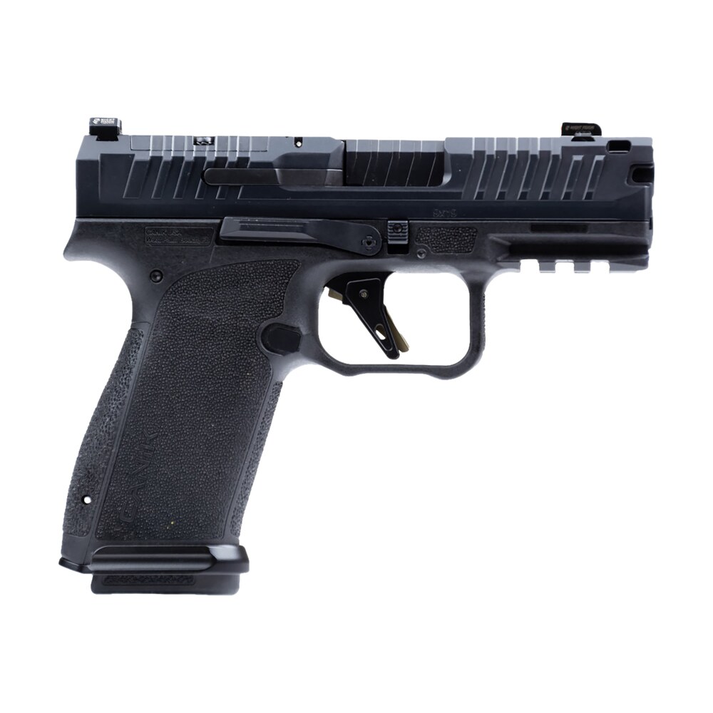 canik hg8329n mete mc9 prime 9mm luger 10+1 3.64" black nitride compensated barrel, black nitride integrated compensator/optic ready/serrated steel slide, black polymer frame w/picatinny rail Canik HG8329N Mete MC9 Prime 9mm Luger 10+1 3.64" Black Nitride Compensated Sports South item 176216