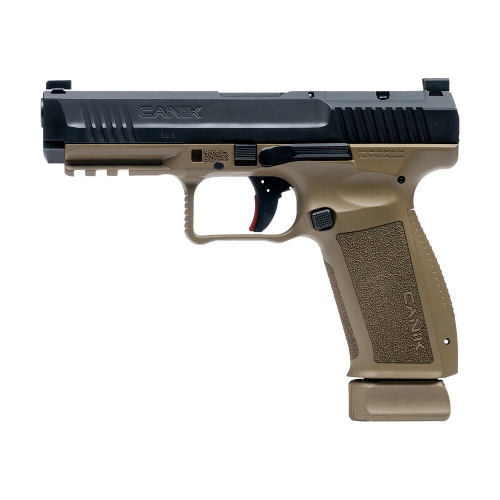 canik hg6652n mete sft 9mm luger 10+1 4.46" black nitride steel barrel, black cerakote optic ready/serrated steel slide, flat dark earth polymer frame w/picatinny rail, interchangeable backstrap grip Canik HG6652N Mete SFT 9mm Luger 10+1 4.46" Black Nitride Steel Sports South item 176219