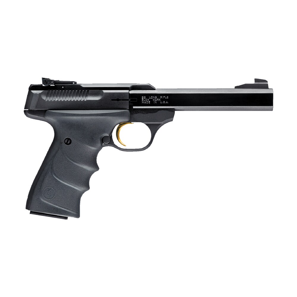 browning 051407490 buck mark standard *ca compliant 22 lr 10+1 5.50″ slab side barrel, matte black serrated steel slide & aluminum frame, black overmolded grips Browning 051407490 Buck Mark Standard *CA Compliant 22 LR 10+1 5.50" Slab Side Sports South item 17685
