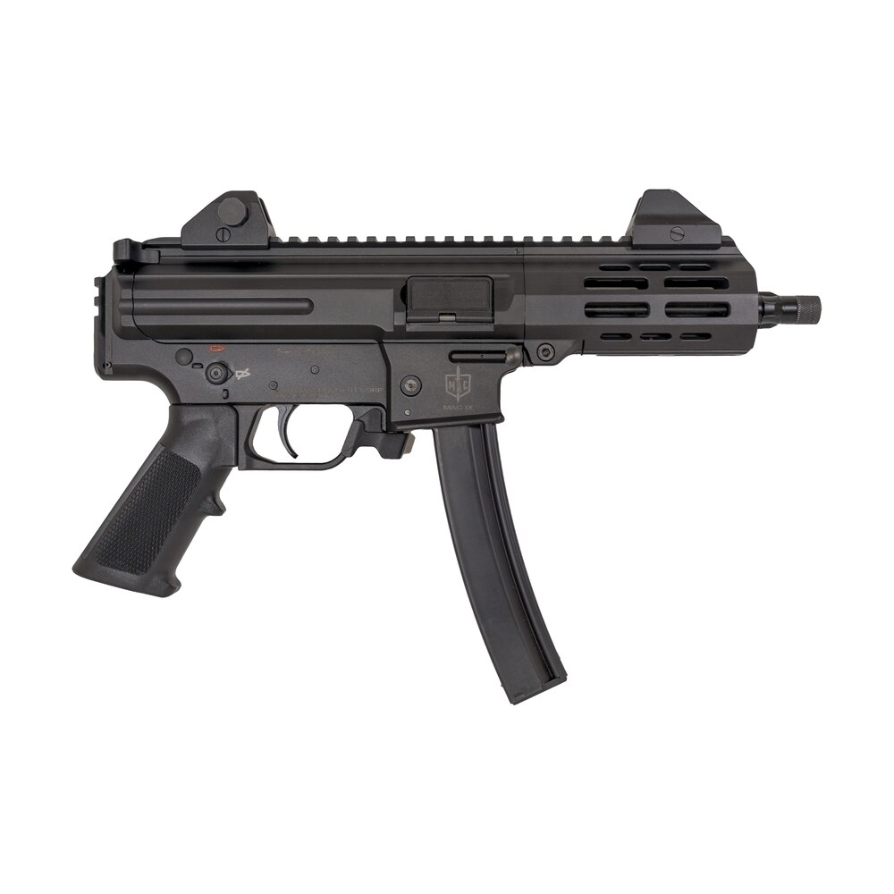 mac 12755001 ix 9mm luger 30+1 6.50" threaded barrel, picatinny rail receiver & rear, black polymer grip MAC 12755001 IX 9mm Luger 30+1 6.50" Threaded Sports South item 176884