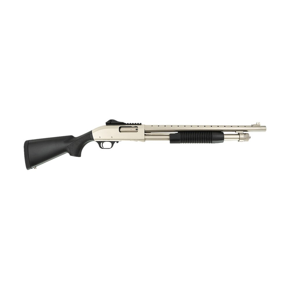 tokarev usa 21000421 tx3 12ma1 12 gauge pump 3" 5+1 shells 18.50" nickel anodized ventilated heat shield barrel, nickel anodized receiver w/picatinny rail, fixed black polymer stock Tokarev USA 21000421 TX3 12MA1 12 Gauge Pump 3" 5+1 Shells 18.50" Nickel Anodized Ventilated Sports South item 176894