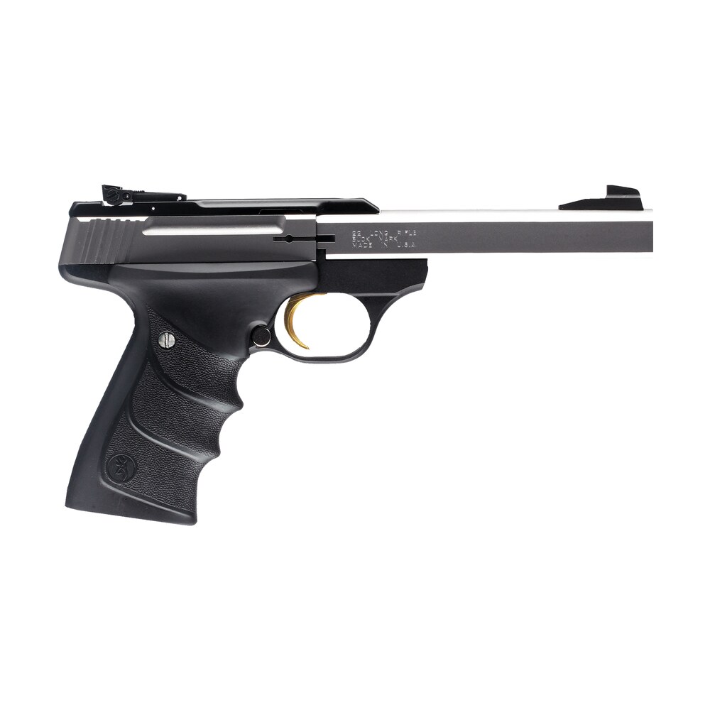 browning 051409490 buck mark standard *ca compliant 22 lr 10+1 5.50″ slab side barrel, stainless serrated ss slide, matte black aluminum frame, finger grooved black ultragrip rx grip Browning 051409490 Buck Mark Standard *CA Compliant 22 LR 10+1 5.50" Slab Side Sports South item 17696