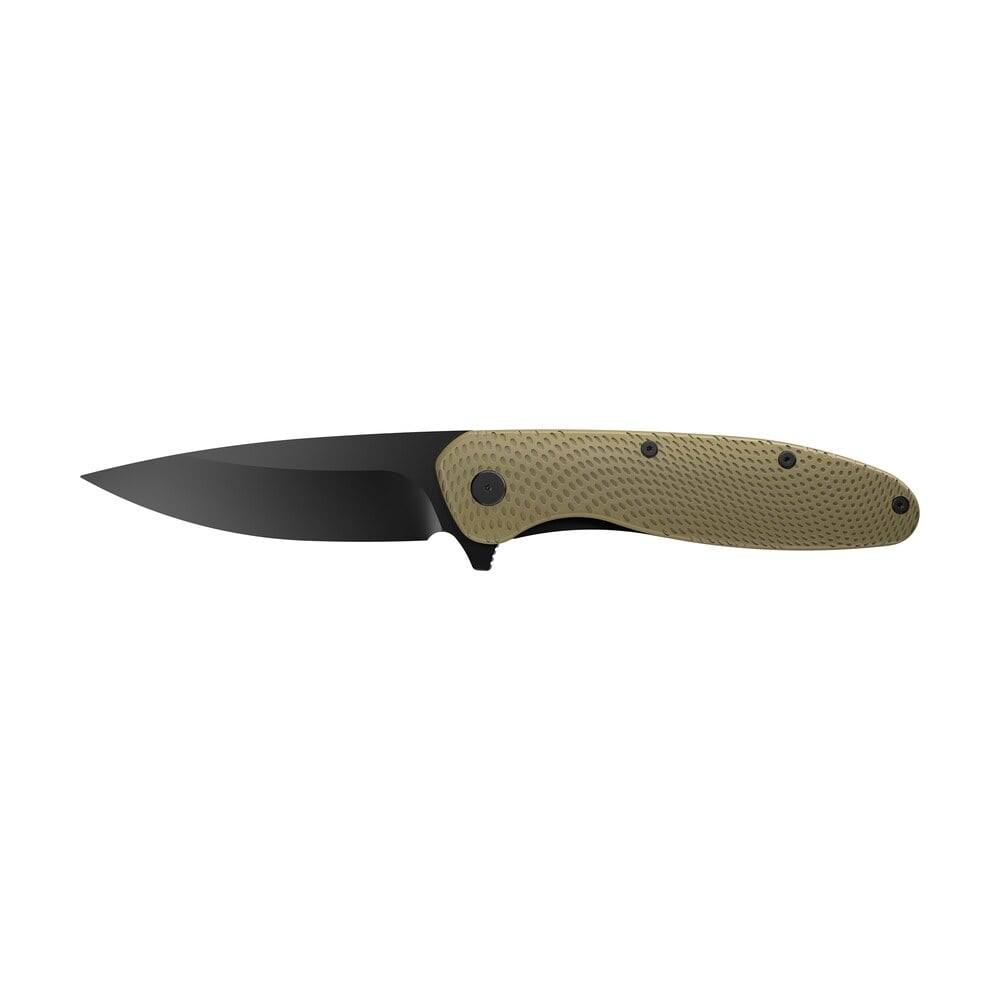 outdoor edge vd1c viddux 3.15" folding drop point plain black oxide 4cr14mov blade green glass filled nylon handle Outdoor Edge VD1C Viddux 3.15" Folding Drop Point Plain Black Oxide 4Cr14MoV Blade Green Sports South item 177010