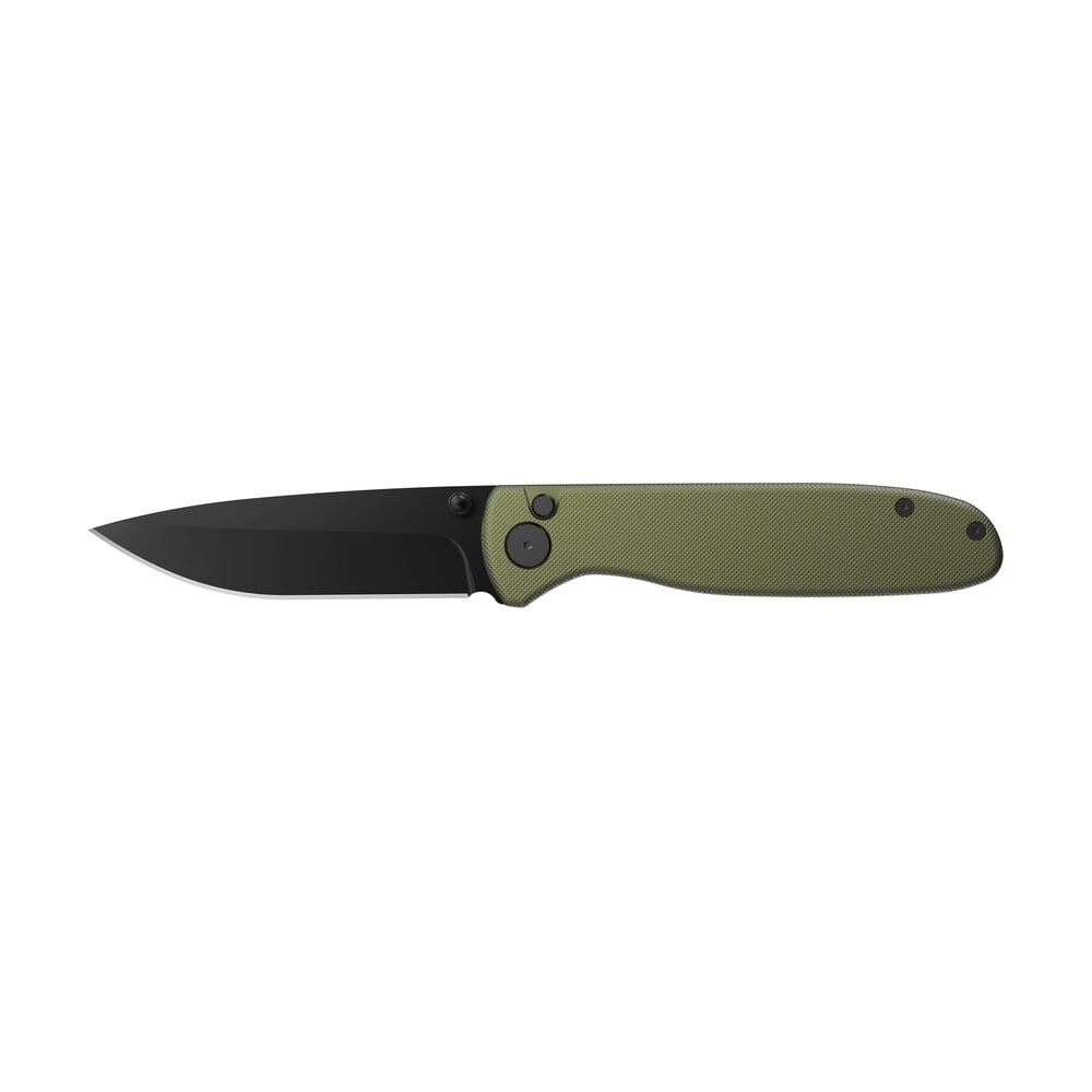 outdoor edge dk1c dirk 3.25" folding drop point plain black oxide 8cr13mov ss blade green anodized Outdoor Edge DK1C Dirk 3.25" Folding Drop Point Plain Black Oxide 8Cr13MoV SS Blade Green Sports South item 177012