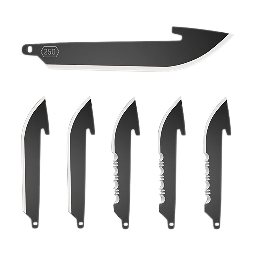 outdoor edge rrc25k6c 2.50" drop point plain/serrated black oxide 420j2 ss blade 6 blades Outdoor Edge RRC25K6C 2.50" Drop Point Plain/Serrated Black Oxide 420J2 SS Blade 6 Blades Sports South item 177017