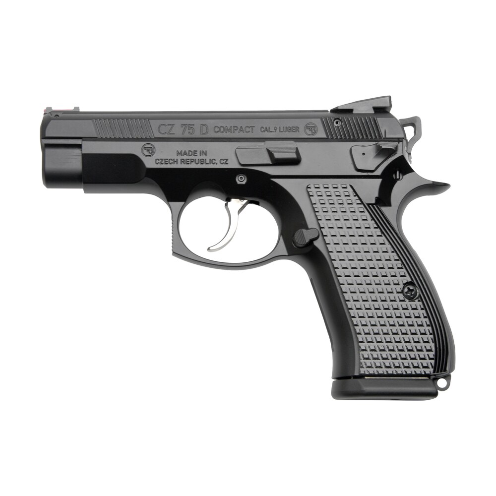 cz custom shop 91048 cz 75 d pcr compact frame 9mm luger 15+1 3.90" steel barrel black, serrated black slide, polycoat aluminum frame w/beavertail, black checkered aluminum grip Cz Custom Shop 91048 CZ 75 D PCR Compact Frame 9mm Luger 15+1 3.90" Steel Barrel Black, Sports South item 177302