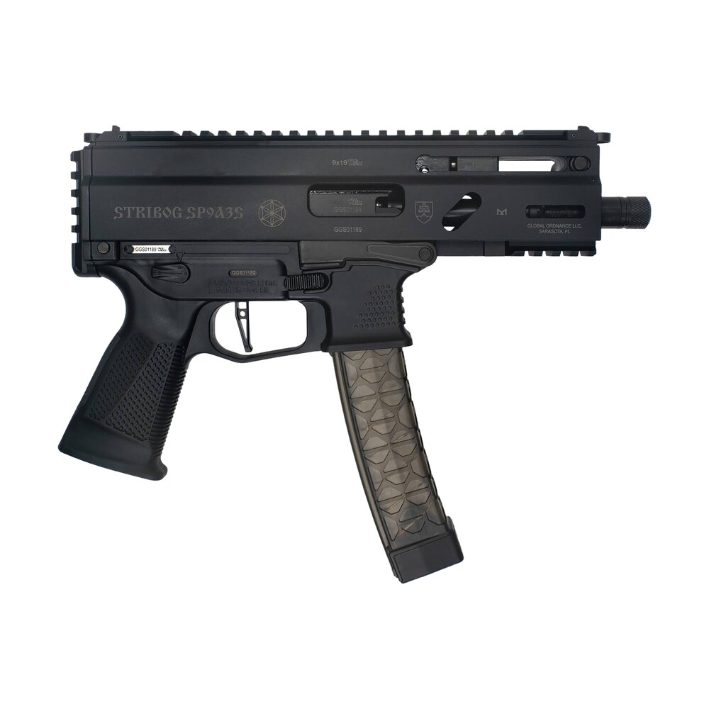 grand power 8588005808590 sp9a3s stribog 9mm luger 30+1 5.50" black threaded barrel, m lok handguard, black aluminum picatinny rail receiver, rear picatinny rail, black polymer grip, thread protector Grand Power 8588005808590 SP9A3S Stribog 9mm Luger 30+1 5.50" Black Threaded Sports South item 177397