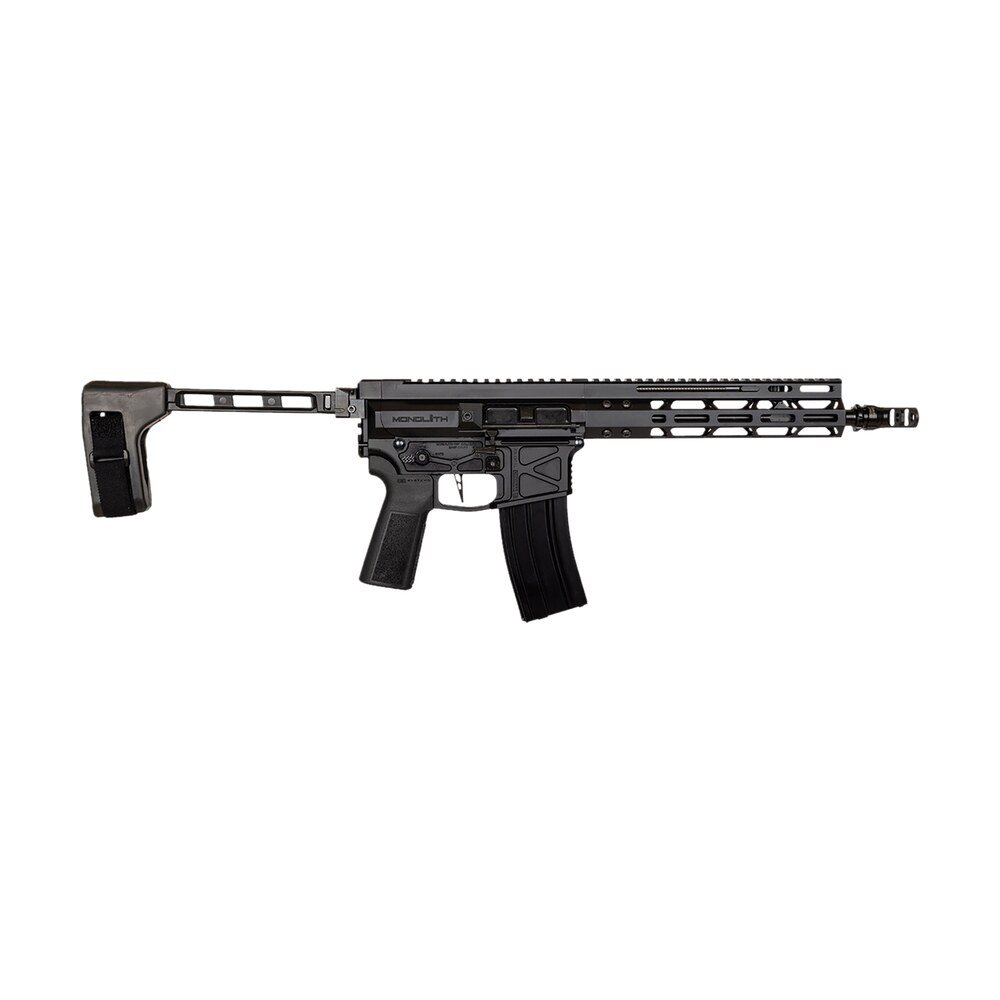global ordnance llc 197892004862 monolith 15p 5.56x45mm nato 30+1 12.50" black mono barrel, m lok handguard, black aluminum picatinny rail receiver, sb tactical brace, b5 p grip 23 grip Global Ordnance LLC 197892004862 Monolith 15P 5.56x45mm NATO 30+1 12.50" Black Mono Sports South item 177462