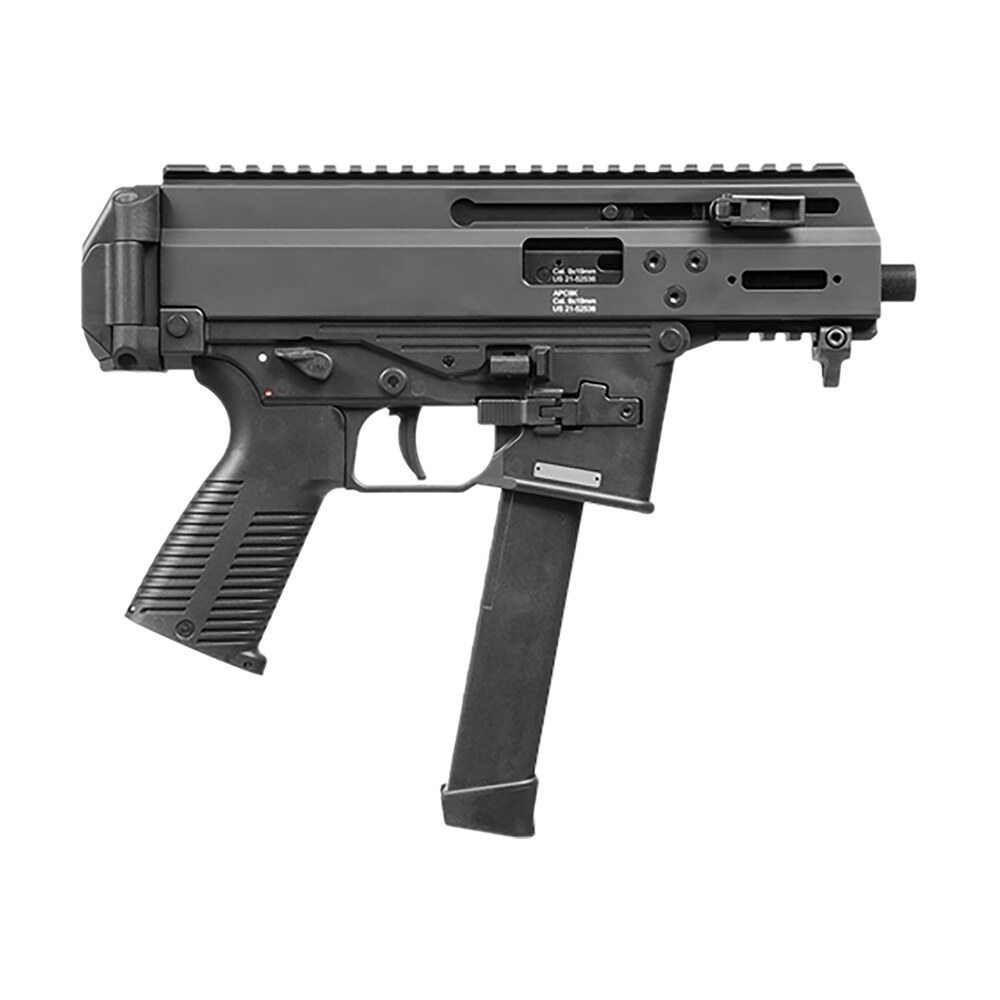 b&t firearms bt 36045 g apc 9k pro 9mm luger 30+1 4.30" black threaded barrel, black aluminum/polymer frame, picatinny rail, black polymer grip, m lok slots, ambidextrous, glock mag compatible B&T Firearms BT-36045-G APC 9K Pro 9mm Luger 30+1 4.30" Black Threaded Sports South item 177504