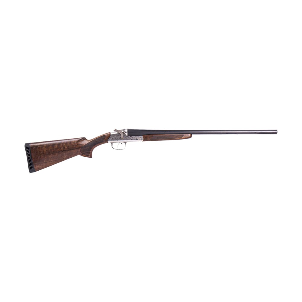 ati atigkof20rp26 road agent prime 20 gauge break open 2rd 26" black side by side barrel, silver engraved aluminum receiver, fixed turkish walnut stock ATI ATIGKOF20RP26 Road Agent Prime 20 Gauge Break Open 2rd 26" Black Side By Side Sports South item 177757