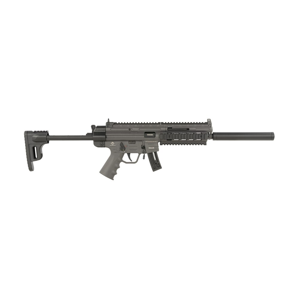ati gerggsg1610s gsg 16 22lr 10+1 16.25" black non threaded barrel, smoke gray picatinny rail polymer receiver, m lok handguards, collapsible w/storage compartment black synthetic stock, smoke gray p ATI GERGGSG1610S GSG-16 22LR 10+1 16.25" Black Non-Threaded Sports South item 177760