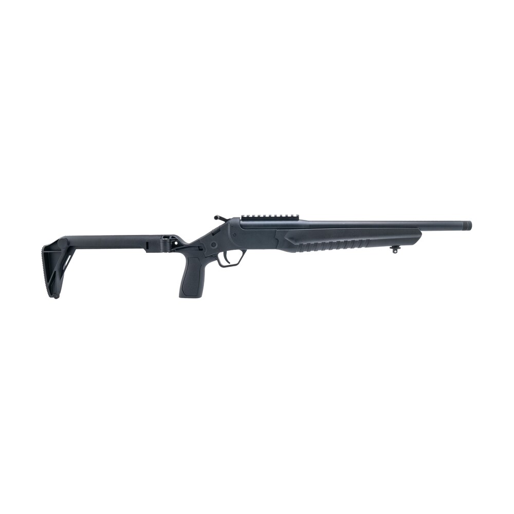 rossi lwc0556 bkfs lwc 5.56x45mm nato single shot 16.50" black oxide threaded barrel, black picatinny rail alloy steel receiver, folding black polymer stock Rossi LWC0556-BKFS LWC 5.56x45mm NATO Single Shot 16.50" Black Oxide Threaded Sports South item 177775