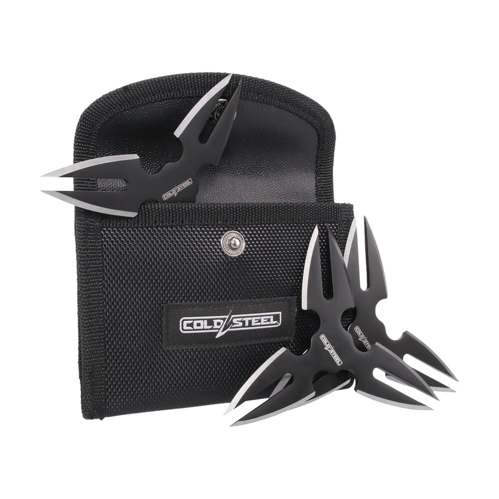 cold steel csth15str3pk throwing stars three 1.50" black oxide 420 stainless steel blades includes sheath Cold Steel CSTH15STR3PK Throwing Stars Three 1.50" Black Oxide 420 Stainless Steel Blades Sports South item 177898