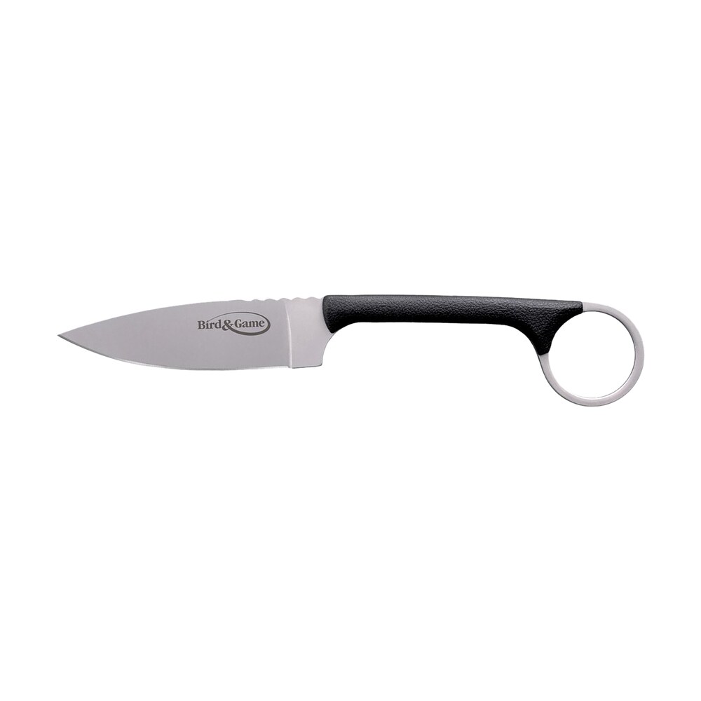 cold steel cs20a bird & game 3.50" fixed drop point plain aus 8a ss blade, 3.75" black textured polymer handle Cold Steel CS20A Bird & Game 3.50" Fixed Drop Point Plain AUS-8A SS Blade, 3.75" Black Sports South item 177904