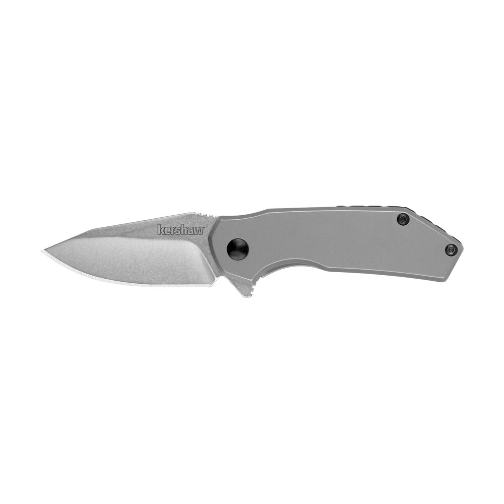 kershaw 1375 valve edc 2.25" folding drop point plain stonewashed 4cr14 blade, bead blasted stainless steel handle Kershaw 1375 Valve EDC 2.25" Folding Drop Point Plain Stonewashed 4Cr14 Blade, Bead Blasted Sports South item 178262