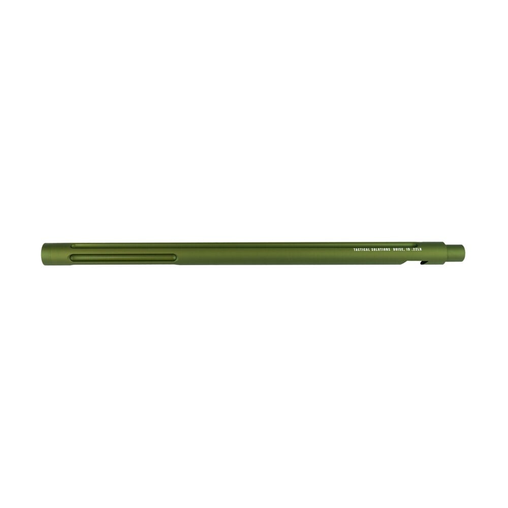 tactical solutions 1022temod x ring barrel 22 lr 16.50″ od green matte finish aluminum material with fluting & threading for ruger 10/22 Tactical Solutions 1022TEMOD X-Ring Barrel 22 LR 16.50" OD Green Matte Finish Aluminum Material Sports South item 1786