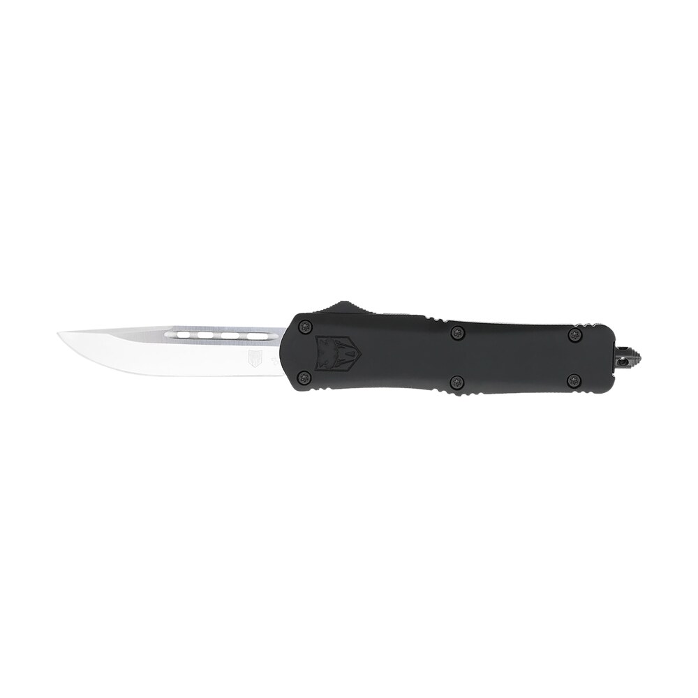 cobratec knives mbfs3dns fs 3 medium 3" otf drop point plain d2 steel blade, 4.50" black aluminum alloy handle CobraTec Knives MBFS3DNS FS-3 Medium 3" OTF Drop Point Plain D2 Steel Blade, 4.50" Black Sports South item 178712