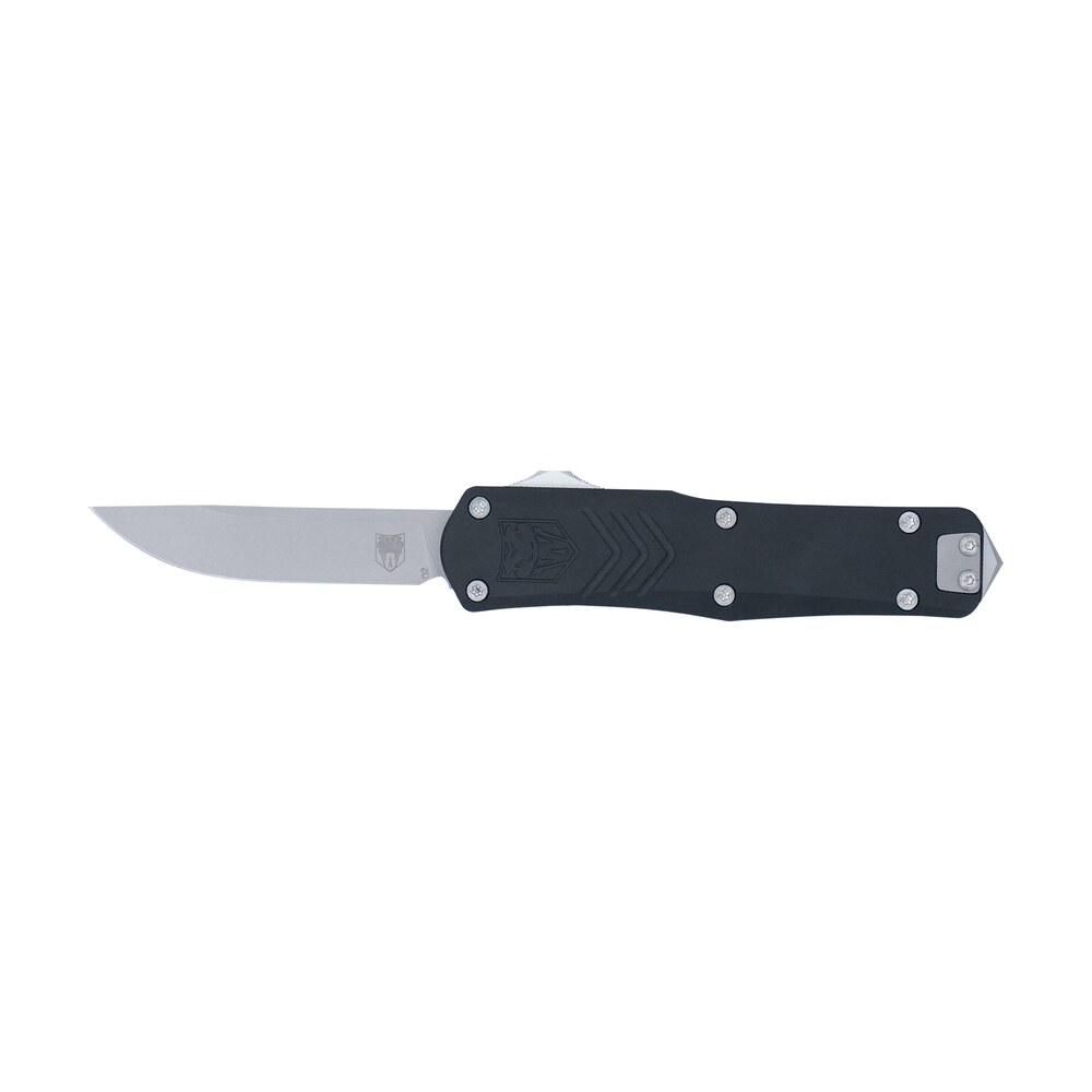 cobratec knives sblkfsxgen3dns fs x gen iii small 2.75" otf drop point plain stonewashed d2 steel blade, 3.88" aluminum handle CobraTec Knives SBLKFSXGEN3DNS FS-X Gen III Small 2.75" OTF Drop Point Plain Stonewashed D2 Sports South item 178716