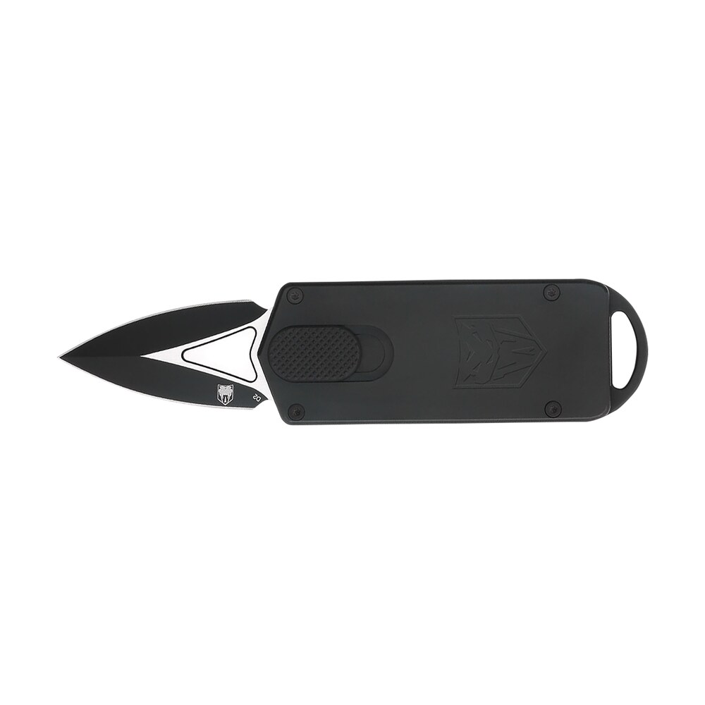 cobratec knives ctaspblk asp 1.94" otf dagger plain d2 steel blade, 3.31" black aluminum handle CobraTec Knives CTASPBLK ASP 1.94" OTF Dagger Plain D2 Steel Blade, 3.31" Black Aluminum Handle Sports South item 178719