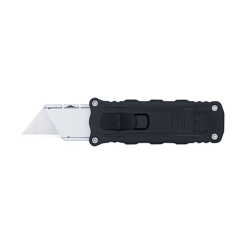 cobratec knives ctotfuksbblk utility otf aluminum blade, 3.38" black anodized aluminum handle CobraTec Knives CTOTFUKSBBLK Utility OTF Aluminum Blade, 3.38" Black Anodized Aluminum Handle Sports South item 178729
