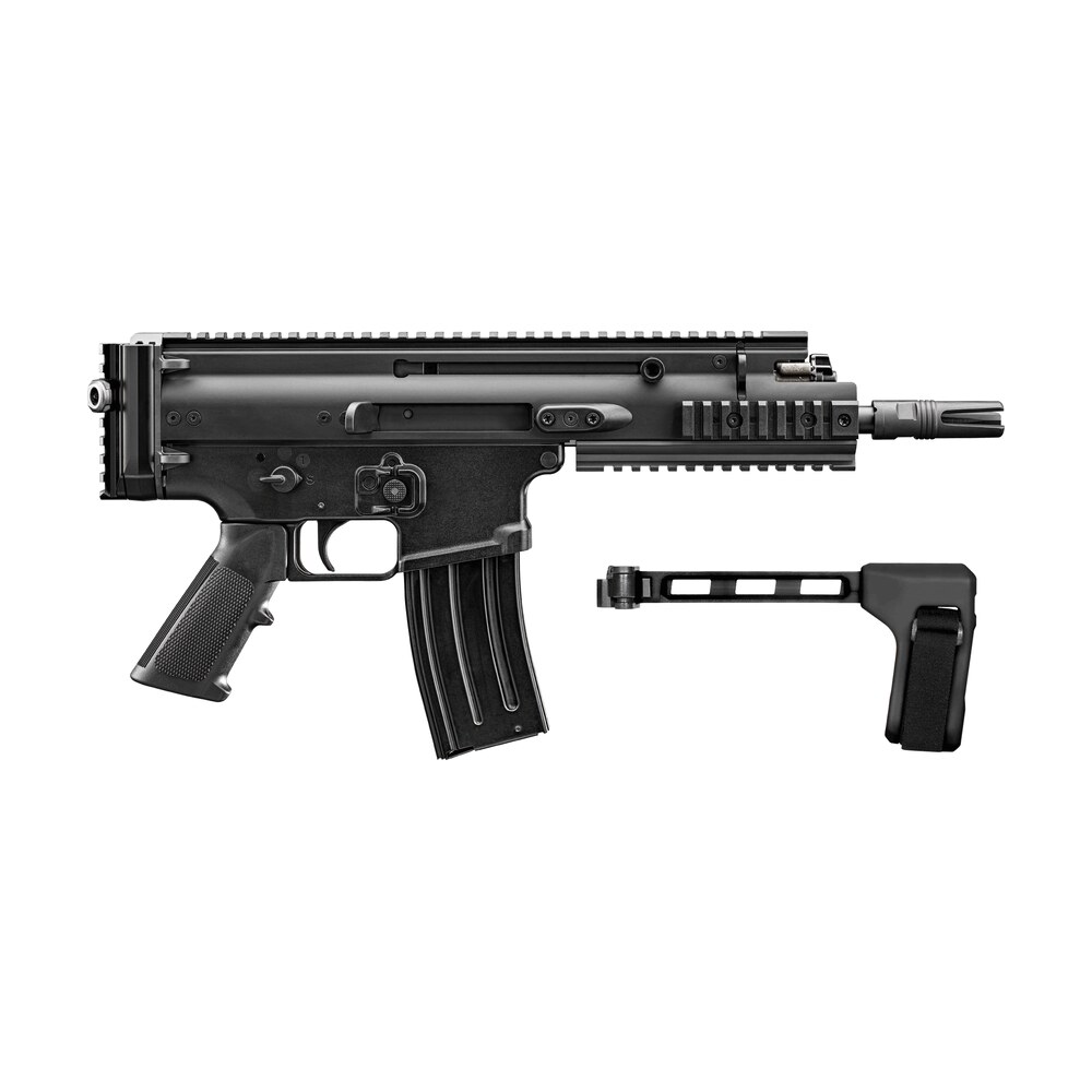 fn 38101884 scar 15p 5.56x45mm 10+1 7.50" black black anodized picatinny rail aluminum receiver sb tactical brace FN 38101884 SCAR 15P 5.56x45mm 10+1 7.50" Black Black Anodized Picatinny Rail Aluminum Receiver Sports South item 179146