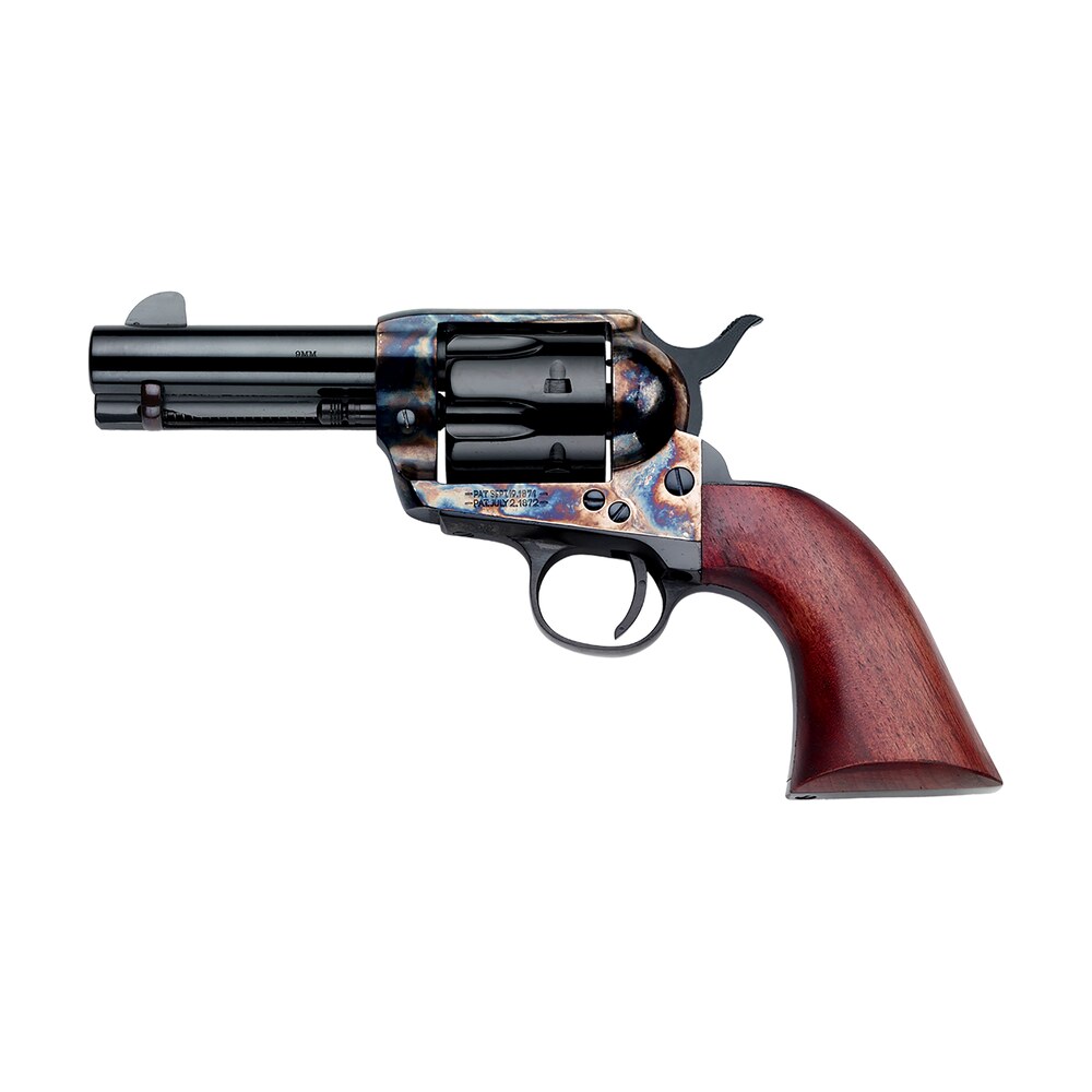 pietta sa733024ml 1873 9mm luger 6 shot 3.50" blued steel barrel, blued cylinder, color case hardened steel frame, walnut grip Pietta SA733024ML 1873 9mm Luger 6 Shot 3.50" Blued Steel Sports South item 179360