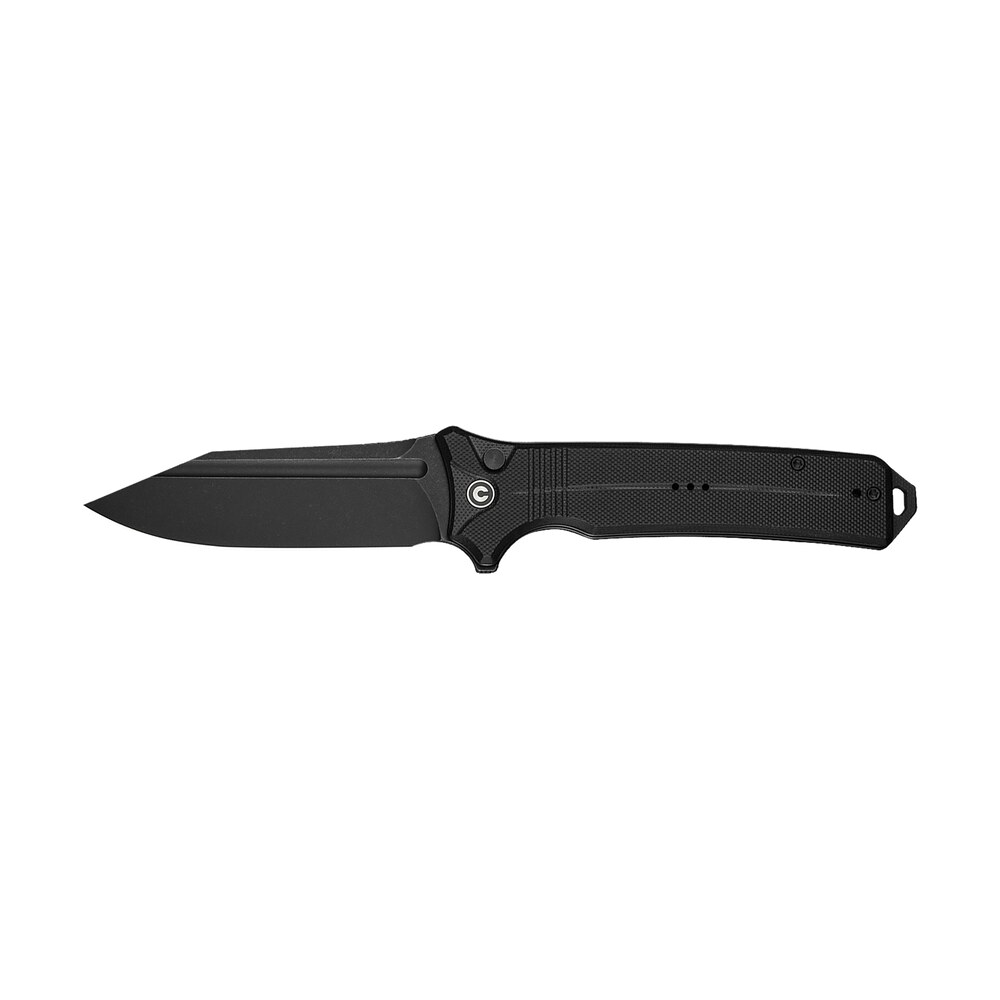 civivi knives c23080 1 neurohaptic edc 3.74" folding clip point plain black stonewashed nitro v steel blade, black textured g10 handle Civivi Knives C23080-1 Neurohaptic EDC 3.74" Folding Clip Point Plain Black Stonewashed Nitro-V Sports South item 179367