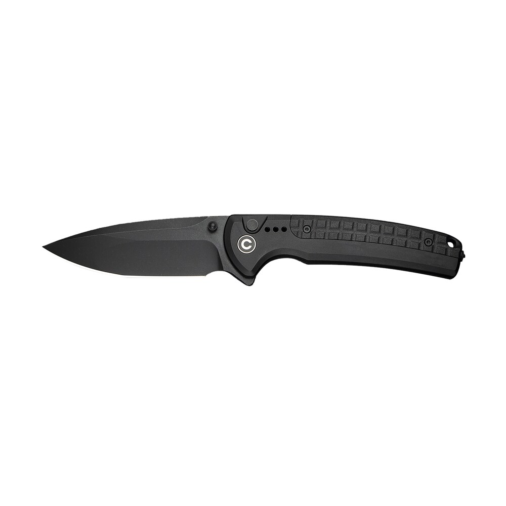 civivi knives c22025d 1 sentinel strike ii 3.70" folding plain black stonewashed nitro v steel blade, black textured frn handle Civivi Knives C22025D-1 Sentinel Strike II 3.70" Folding Plain Black Stonewashed Nitro-V Steel Sports South item 179372