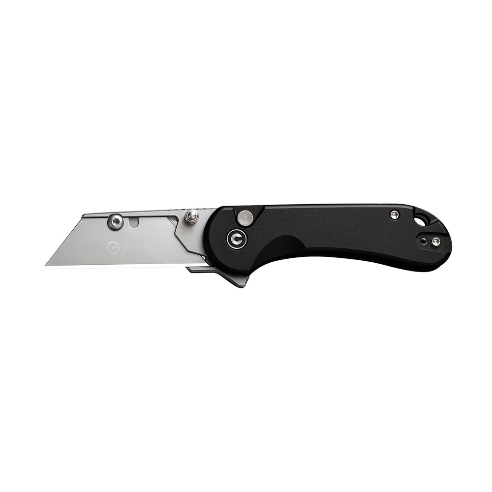 civivi knives c23039b 1 elementum utility all purpose utility plain 6cr13 stainless steel blade, black aluminum handle, 3 blades & pouch Civivi Knives C23039B-1 Elementum Utility All Purpose Utility Plain 6Cr13 Stainless Steel Sports South item 179377