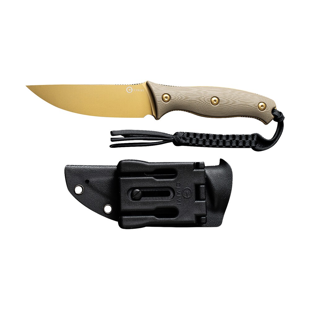 civivi knives c23041 2 stormridge 3.92" fixed straight back plain desert tan stonewashed nitro v steel blade, tan textured g10 handle Civivi Knives C23041-2 Stormridge 3.92" Fixed Straight Back Plain Desert Tan Stonewashed Sports South item 179383