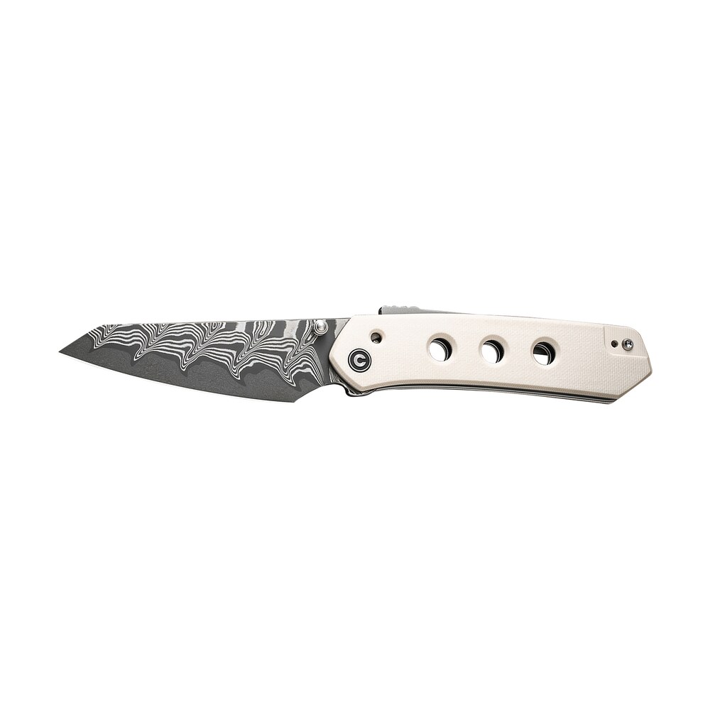 civivi knives c22036 ds1 vision fg 3.54" folding reverse tanto plain damascus blade, ivory g10 handle Civivi Knives C22036-DS1 Vision FG 3.54" Folding Reverse Tanto Plain Damascus Blade, Ivory G10 Sports South item 179394