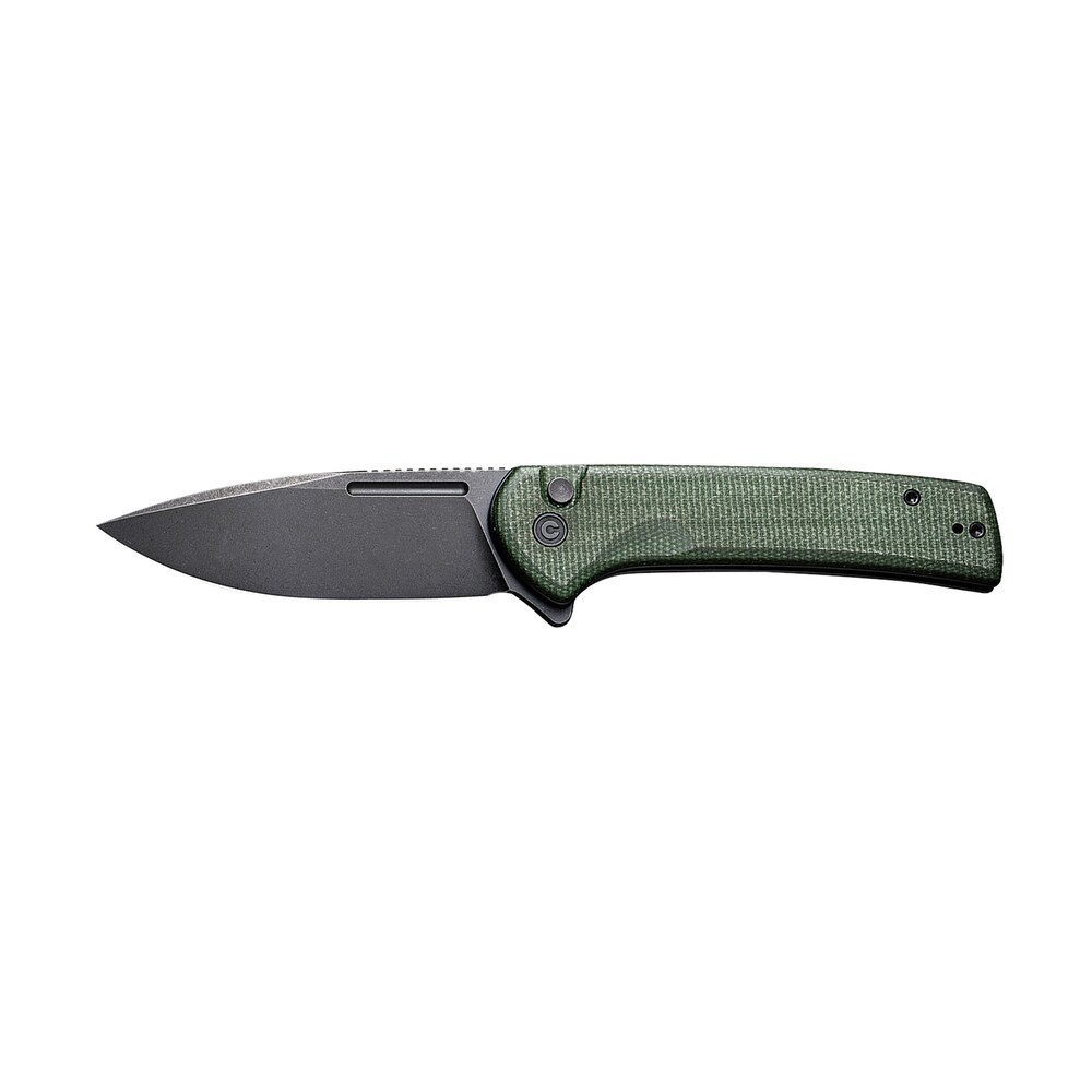 civivi knives c21006 2 conspirator 3.48" folding plain black stonewashed nitro v steel blade, green textured micarta handle Civivi Knives C21006-2 Conspirator 3.48" Folding Plain Black Stonewashed Nitro-V Steel Blade, Sports South item 179418