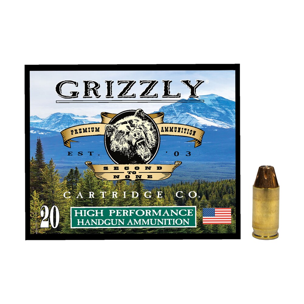 grizzly ammo gc38a1 380acp+p 90gr jacketed hollow point 20 per box/10 case Grizzly Ammo GC38A1 380ACP+P 90gr Jacketed Hollow Point 20 Per Box/10 Case Sports South item 179657