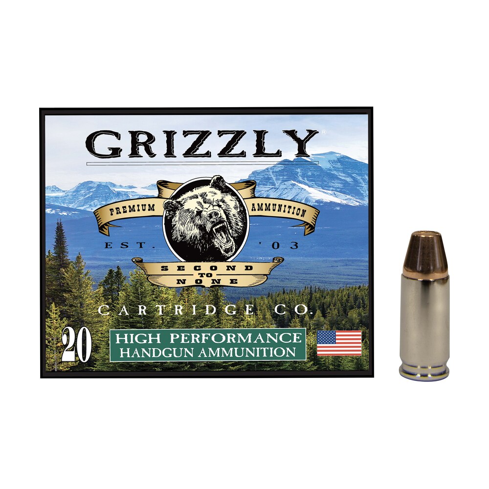 grizzly ammo gc9m+p19mm+p luger 124gr full metal jacket flat point 20 per box/10 case Grizzly Ammo GC9M+P19mm+P Luger 124gr Full Metal Jacket Flat Point 20 Per Box/10 Case Sports South item 179660