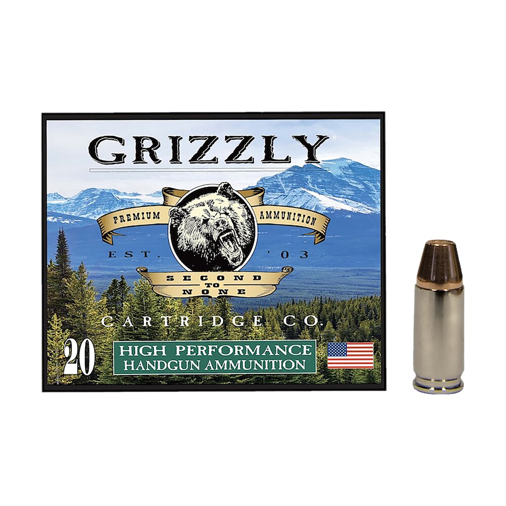 grizzly ammo gc9+p+49mm+p luger 124gr full metal jacket flat point 20 per box/10 case Grizzly Ammo GC9+P+49mm+P Luger 124gr Full Metal Jacket Flat Point 20 Per Box/10 Case Sports South item 179664